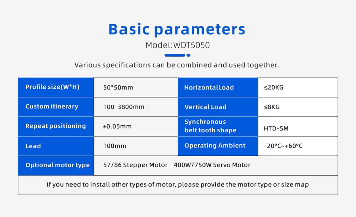 WDT5050 Linear module WDT5050 Linear module