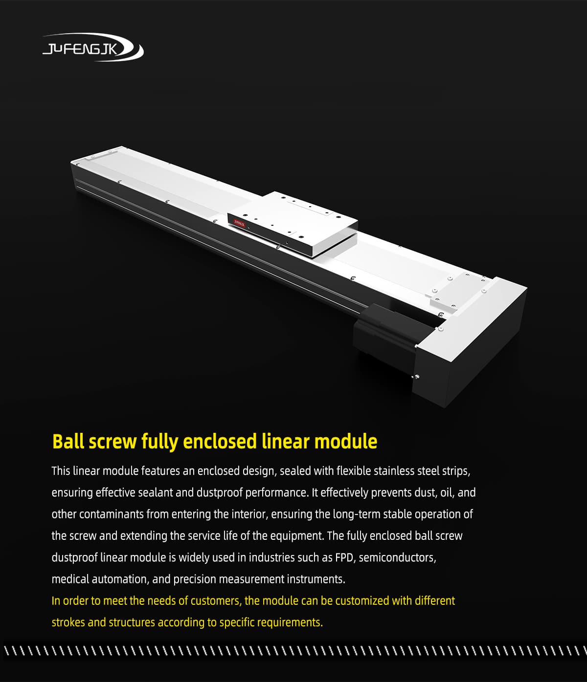 Fully enclosed synchronous belt ball Linear module (Linear actuator) screw series
