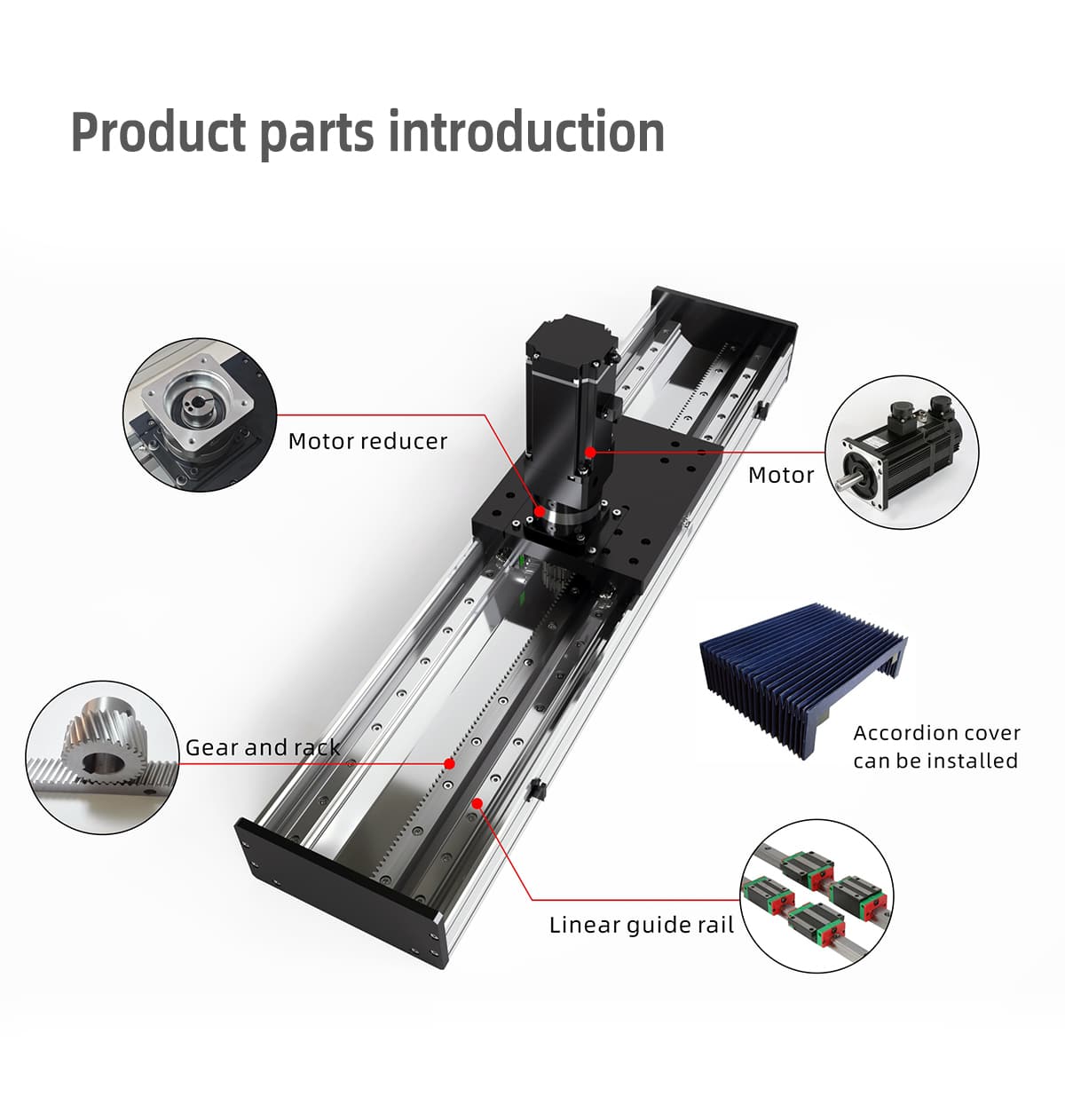 Gears and Racks Linear Motion Module